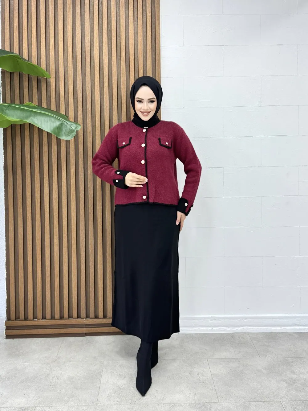 Asiye Hırka Bordo