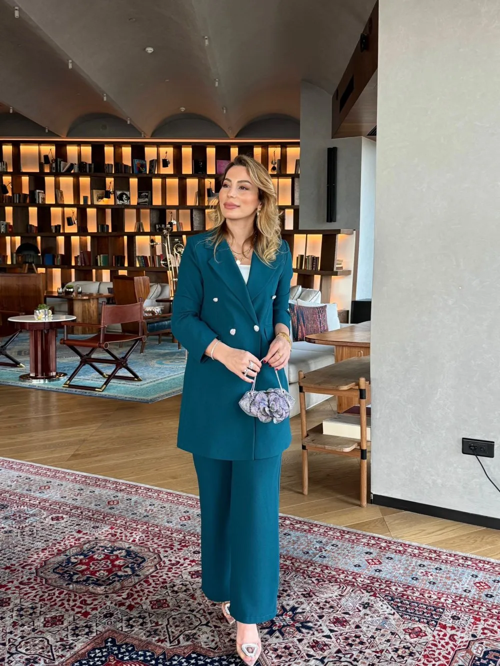 Kuşaklı Gofre Elbise  Siyah