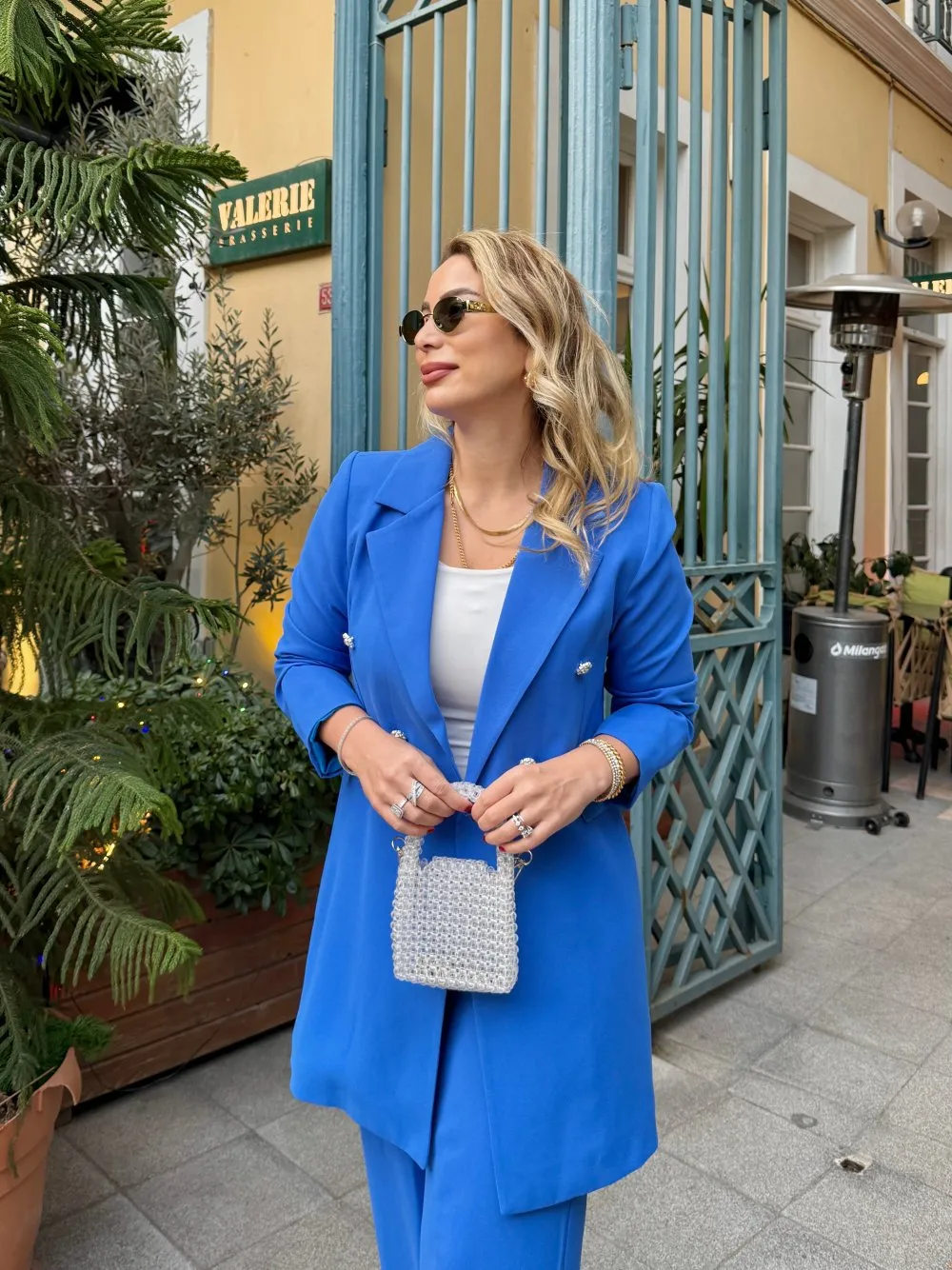 Kuşaklı Gofre Elbise  Siyah