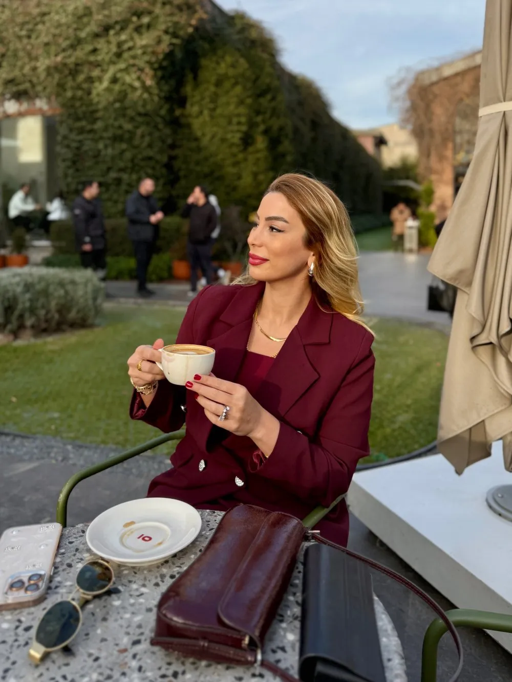 Kuşaklı Gofre Elbise  Siyah