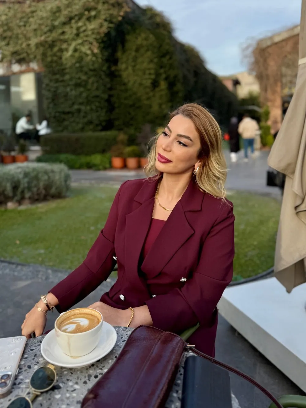 Kuşaklı Gofre Elbise  Siyah